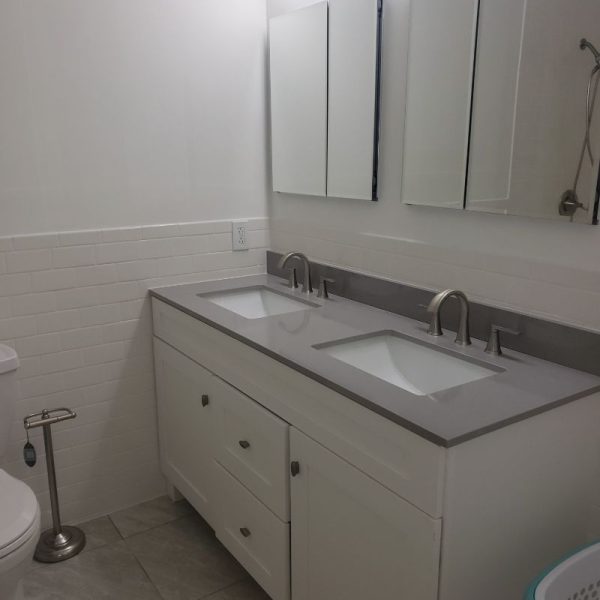 Fresh drywall repair with smooth, finished surface ready for painting